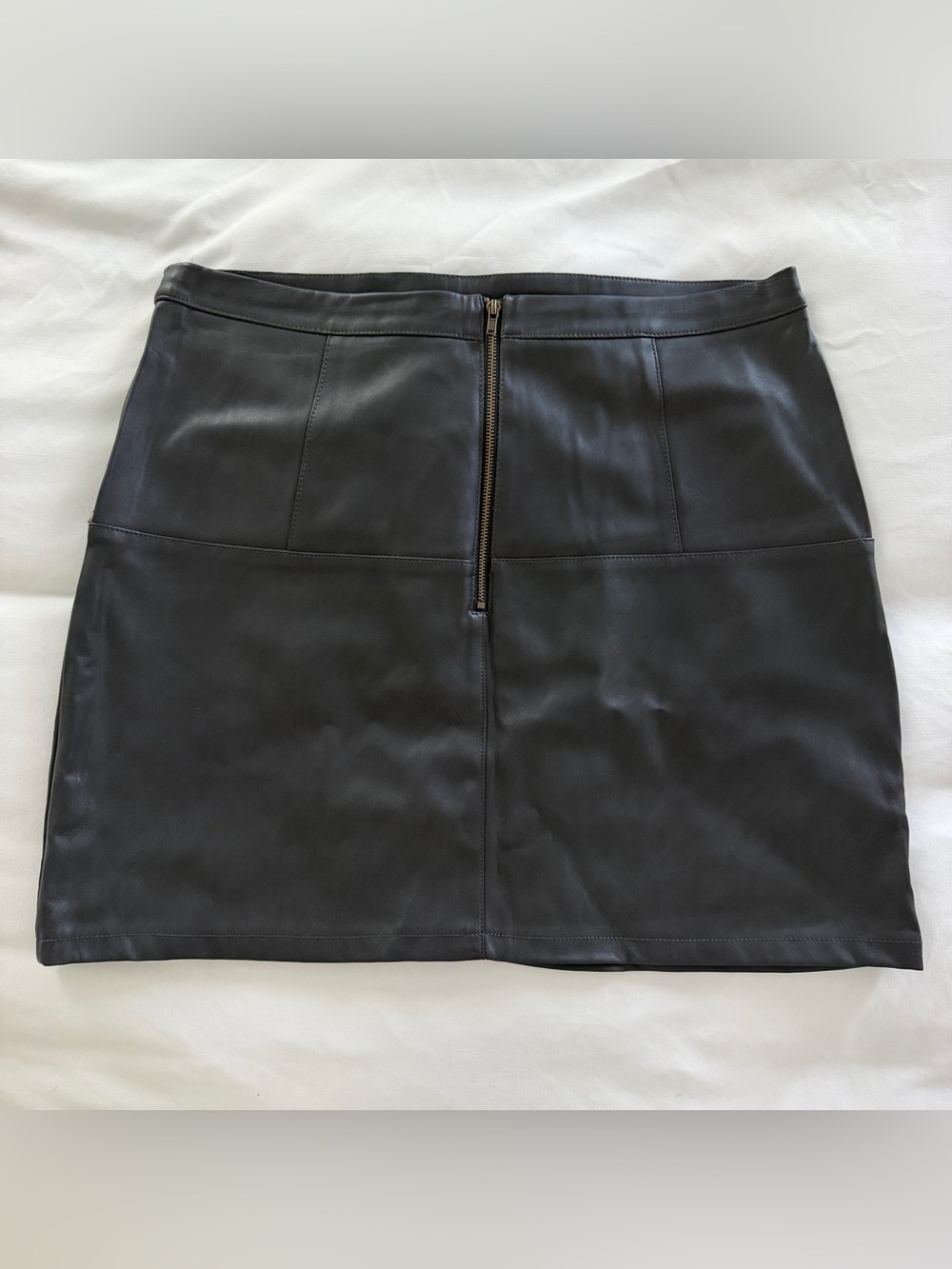 Shinestar Faux leather black mini skirt NWT XL